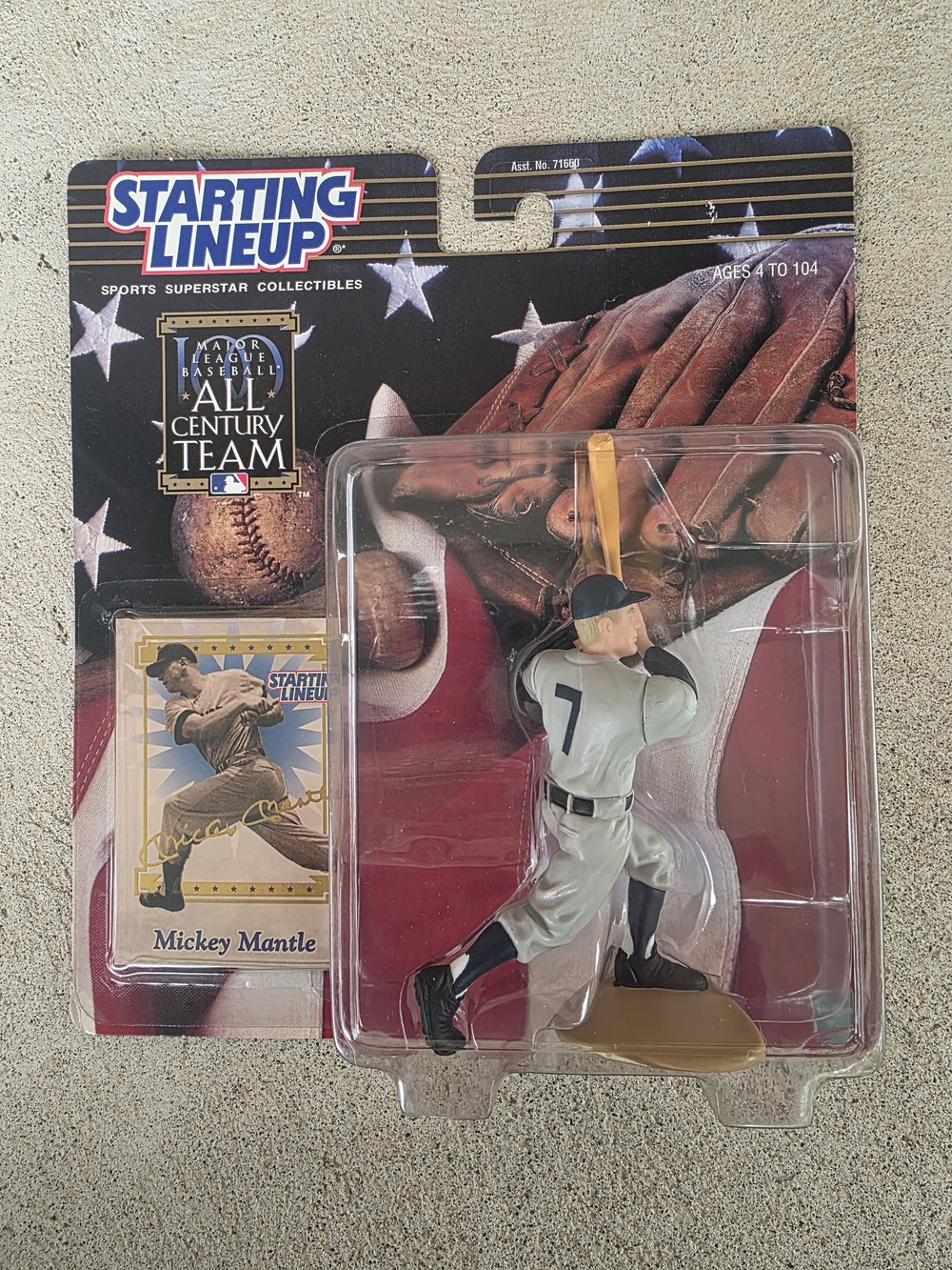 Starting Lineup Mickey Mantle Baseball Action Figure - White & Navy